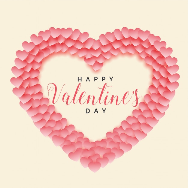 Free vector creative papercut heart shape valentines day background