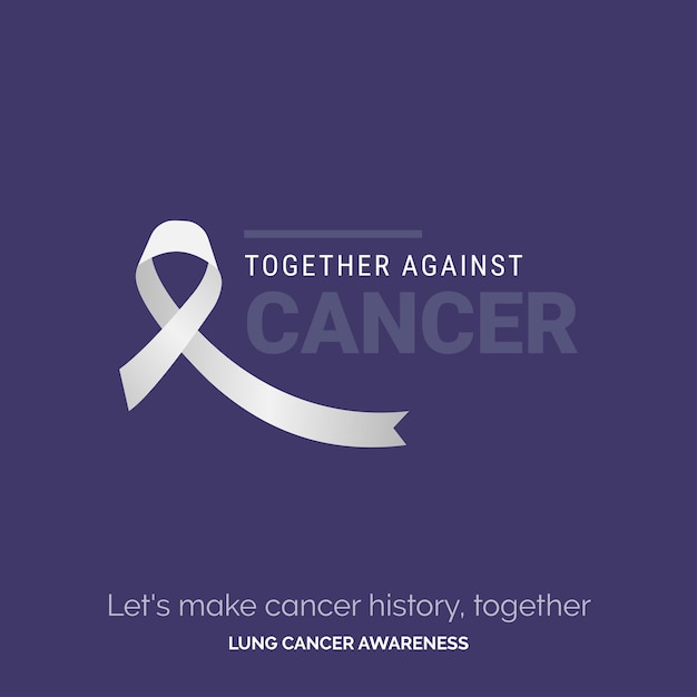 Free vector creative path to lung cancer awareness vector background drive