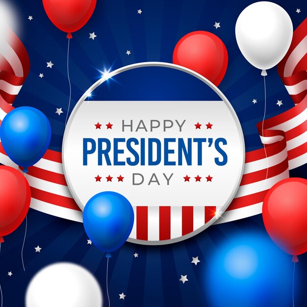 Creative president's day illustration