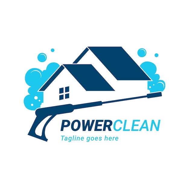 Бесплатное векторное изображение Креативный логотип для мытья под давлением