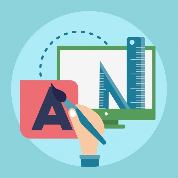 Free Vector creative process, blue background