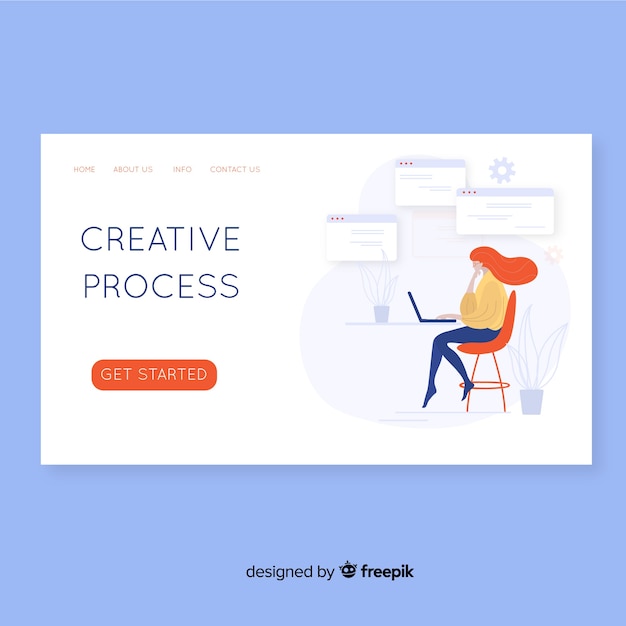 Creative process landing page