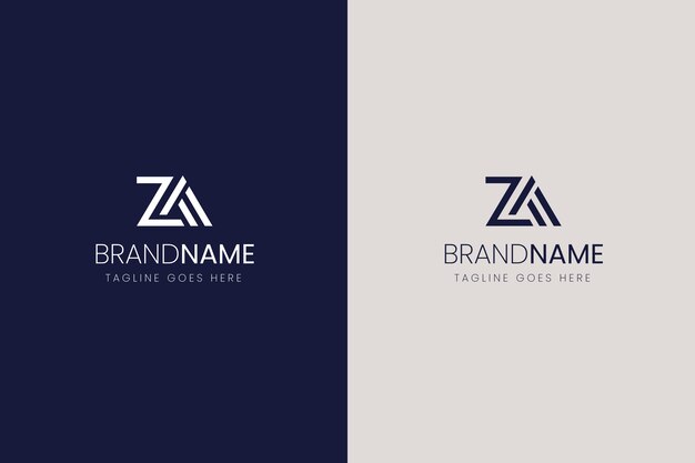 Creative professional az logo template