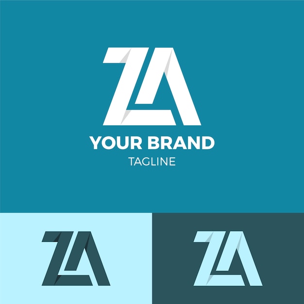 Creative professional az logo template