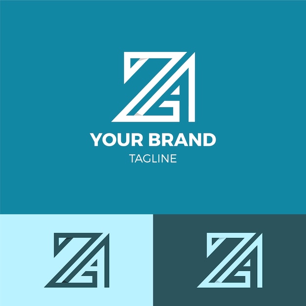 Free vector creative professional az logo template