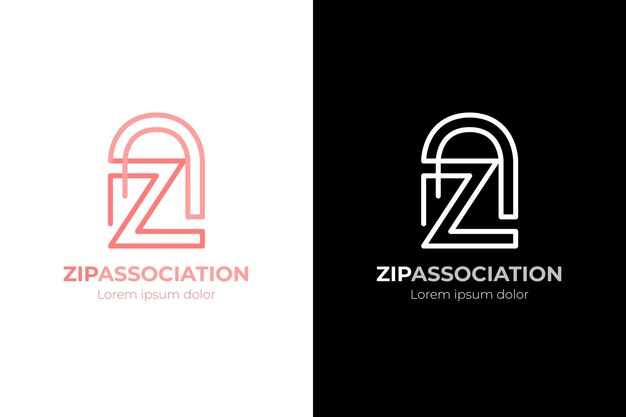 Creative professional az logo template