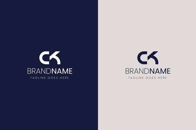 Creative professional ck logo template