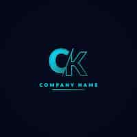 Free vector creative professional ck logo template