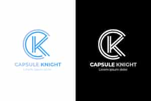 Free vector creative professional ck logo template