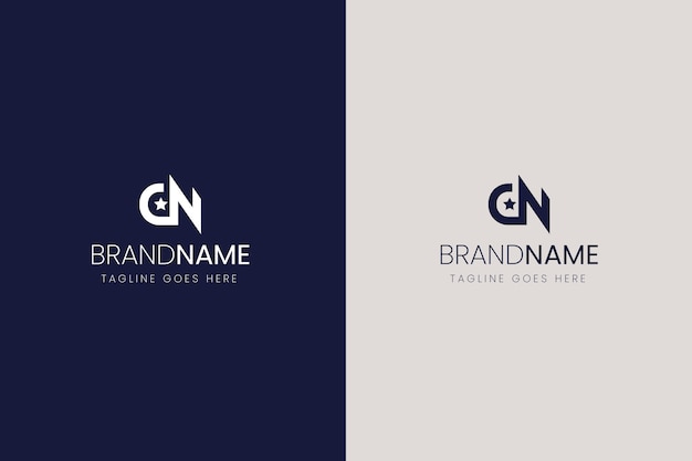 Creative professional cn logo template