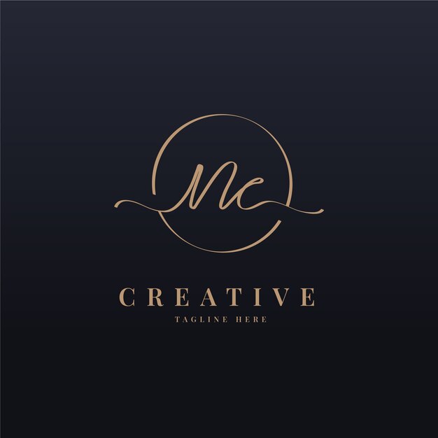 Creative professional cn logo template