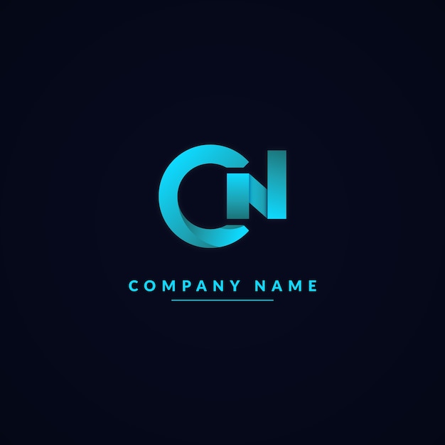 Креативный профессиональный шаблон логотипа cn