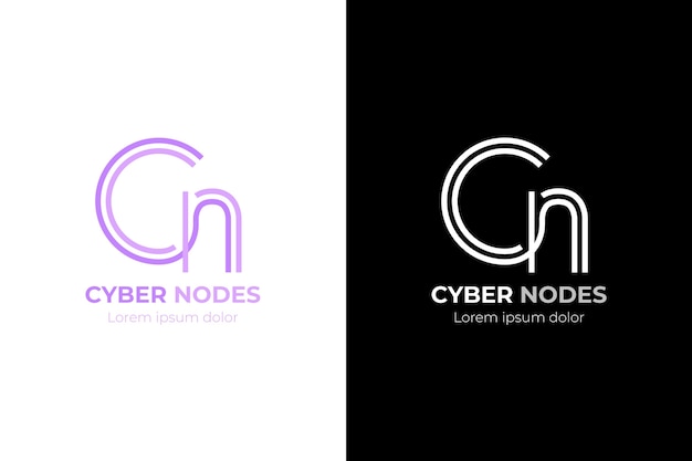 Creative professional cn logo template