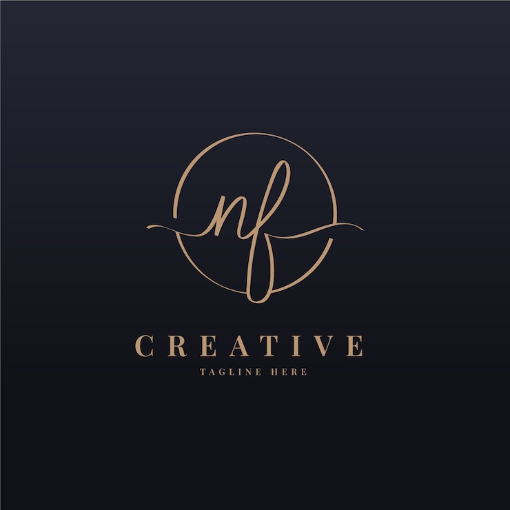 Free Vector creative professional fn logo template