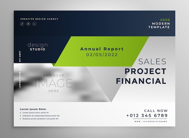 creative professional green business brochure template