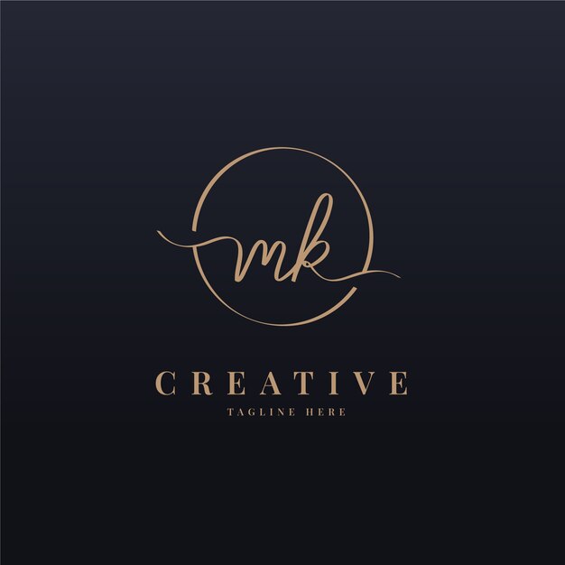 Creative professional mk logo template