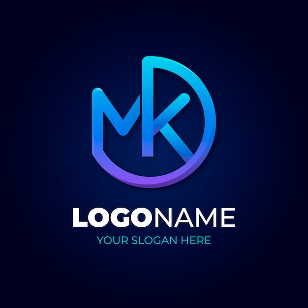 Creative professional mk logo template