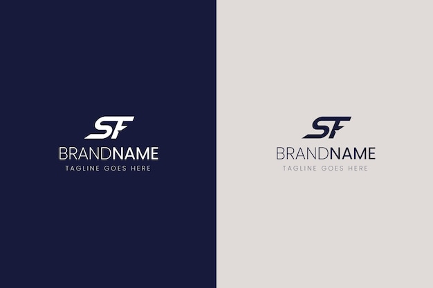 Vettore gratuito modello di logo sf professionale creativo