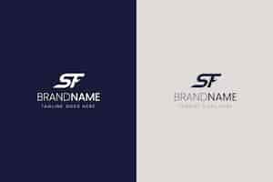 Free vector creative professional sf logo template