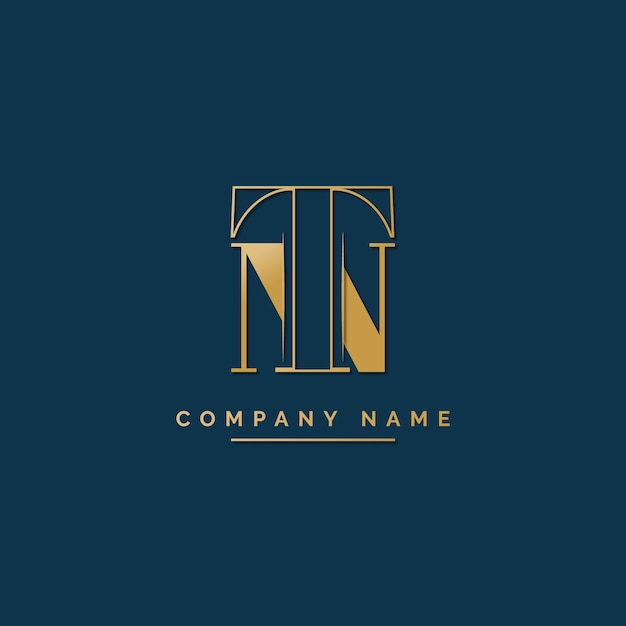 Креативный профессиональный шаблон логотипа tn