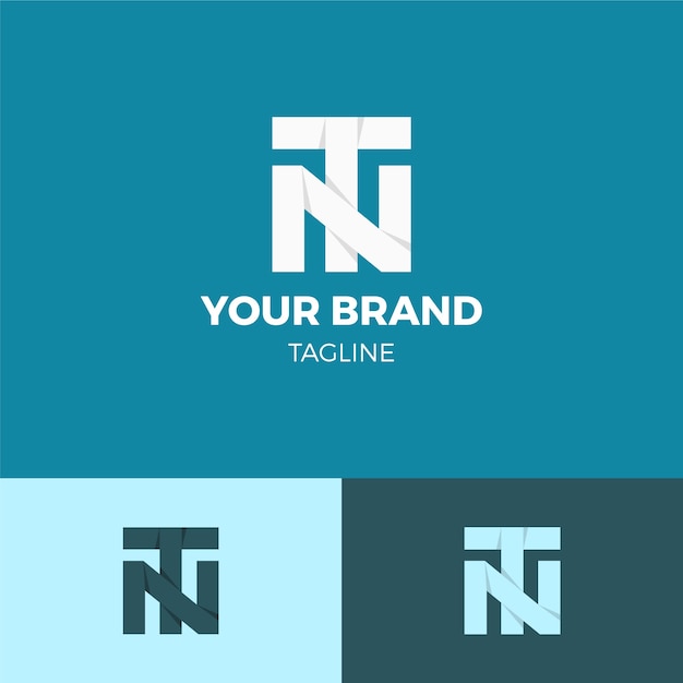 Free vector creative professional tn logo template