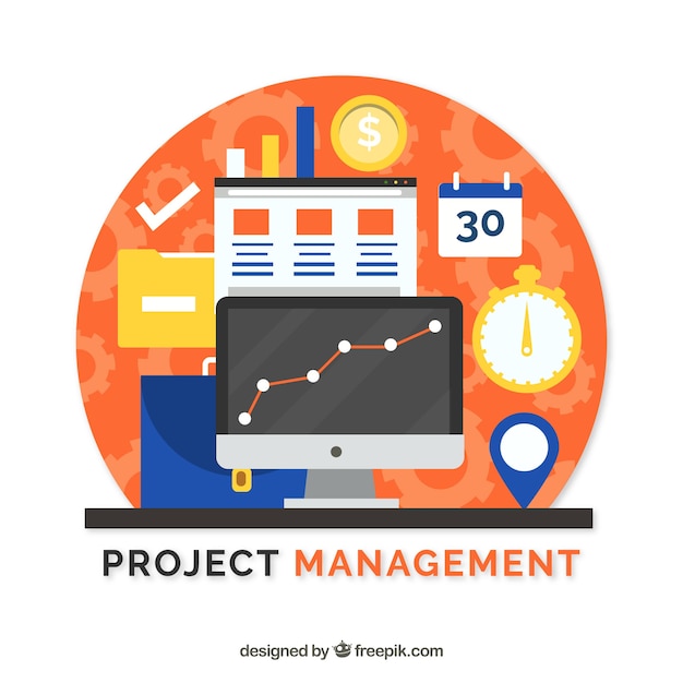 Free vector creative project management concept in flat style