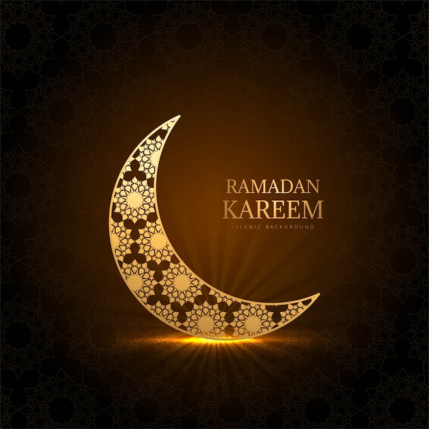 Free vector creative ramadan kareem with moon  background