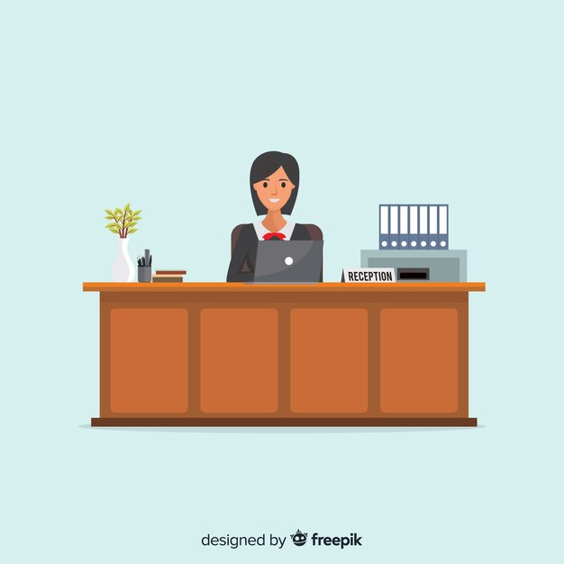 Receptionist Free Vectors Stock Photos Psd