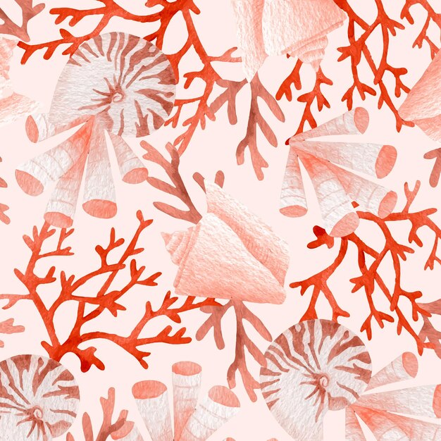 創造的な赤い珊瑚模様