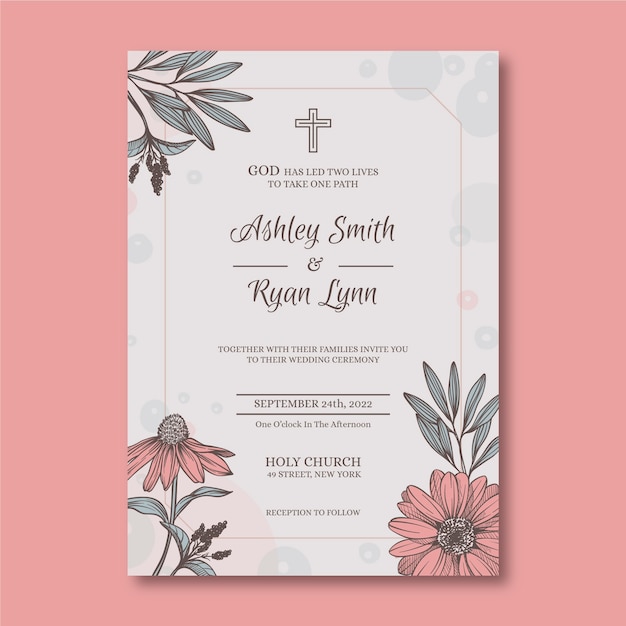 Creative religion wedding invitations