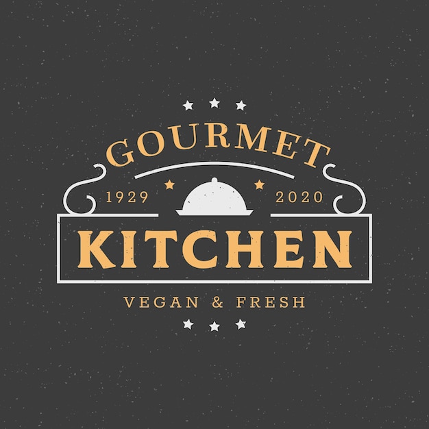 Бесплатное векторное изображение Шаблон логотипа креативного ресторана