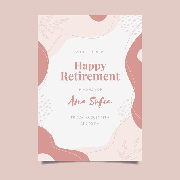 Творческий шаблон поздравительной открытки на пенсию