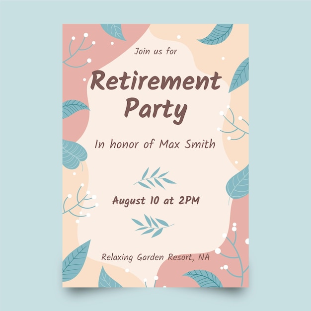 Creative retirement greeting card