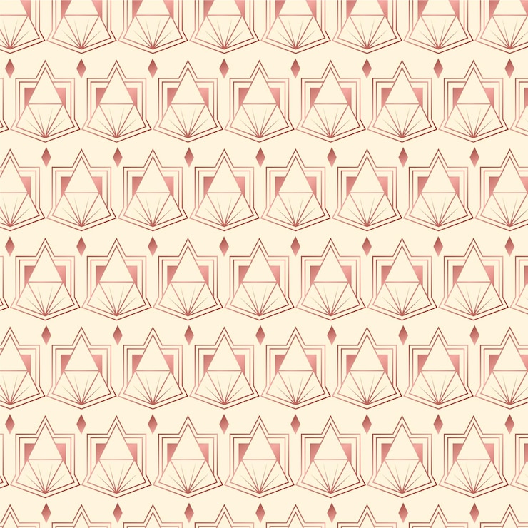 Free Vector creative rose gold art deco pattern