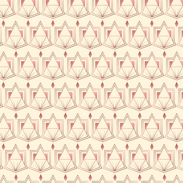 Creative rose gold art deco pattern