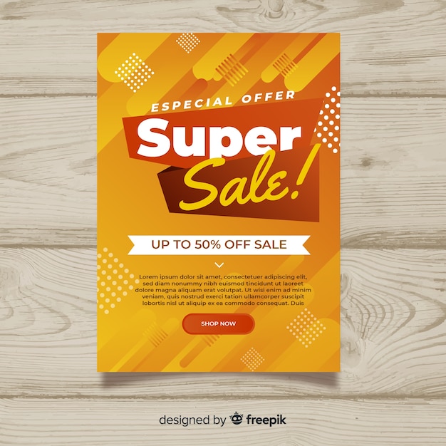 Creative sale flyer template