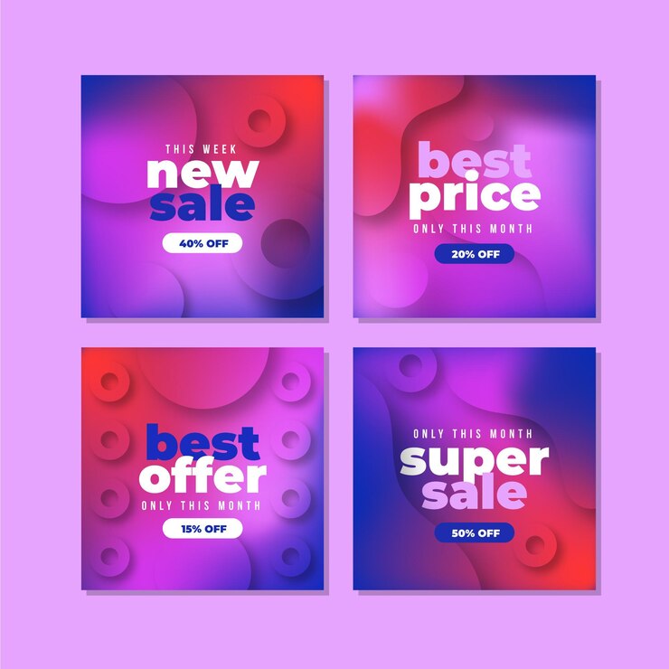 Free Vector creative sales social media posts