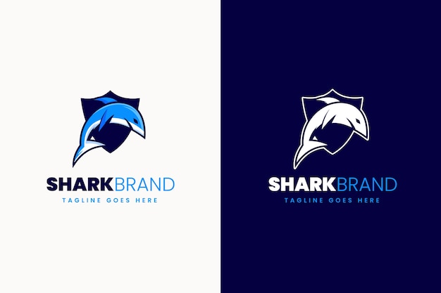 Free vector creative shark logo template