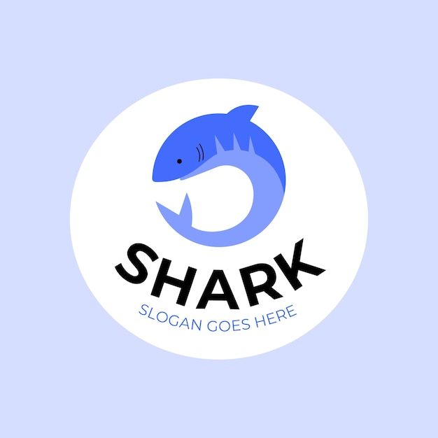 Free vector creative shark logo template