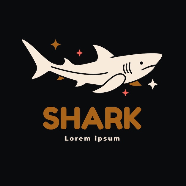 Free vector creative shark logo template