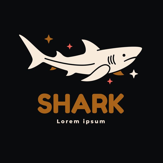 Creative shark logo template