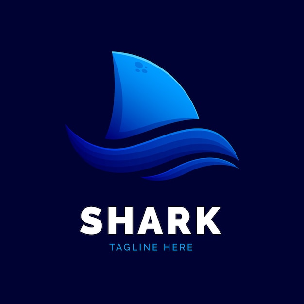 Креативный шаблон логотипа акулы