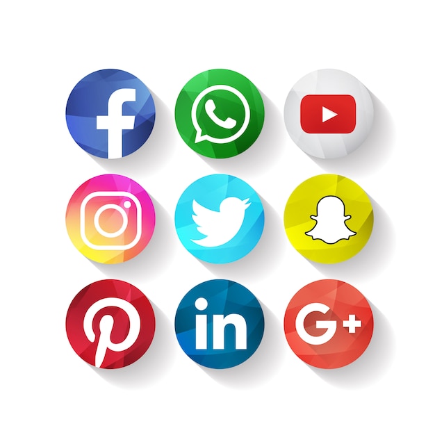 Free vector creative social media icons facebook