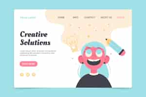 Free vector creative solutions flat web template