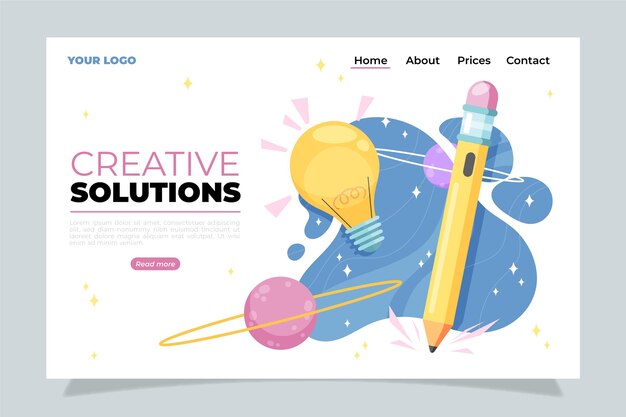 creative solutions landing page