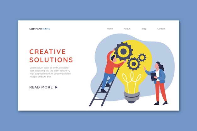 Free vector creative solutions web template