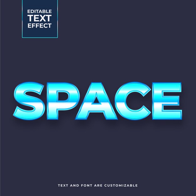 Creative space text effect