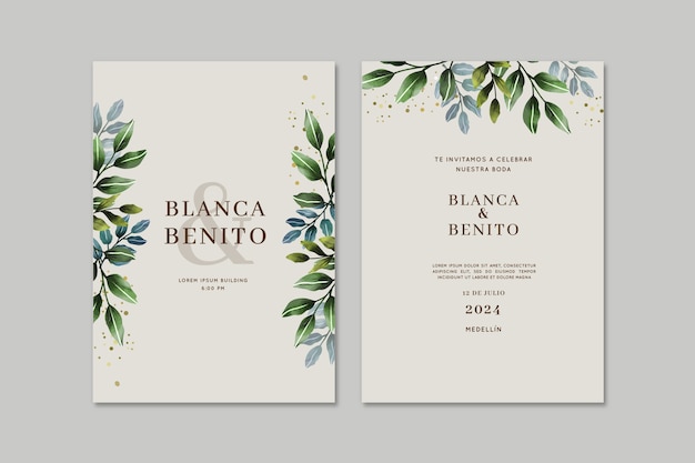 Creative spanish wedding invitation