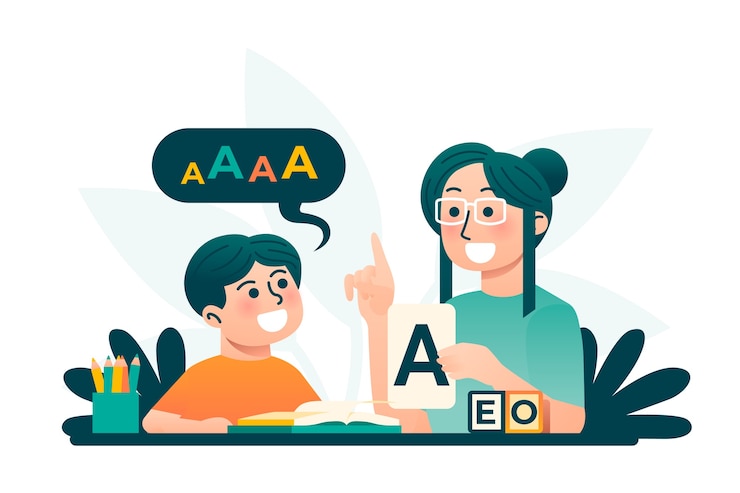 Free Vector creative speech therapy illustration