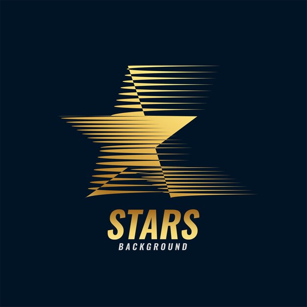 creative speedy motion golden star background unlock the success